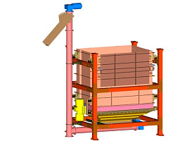 Бункер с виброднищем для растаривания биг-бэгов